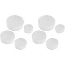 Lot de 8 figurines en mousse pour gâteaux, formes rondes, légères et créatives. Matériau en mousse à fixer.
