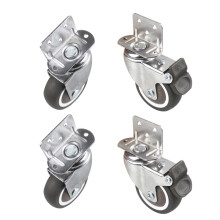 4 Stück Universalräder, Gummiräder, Lenkrollen, Kleberollen