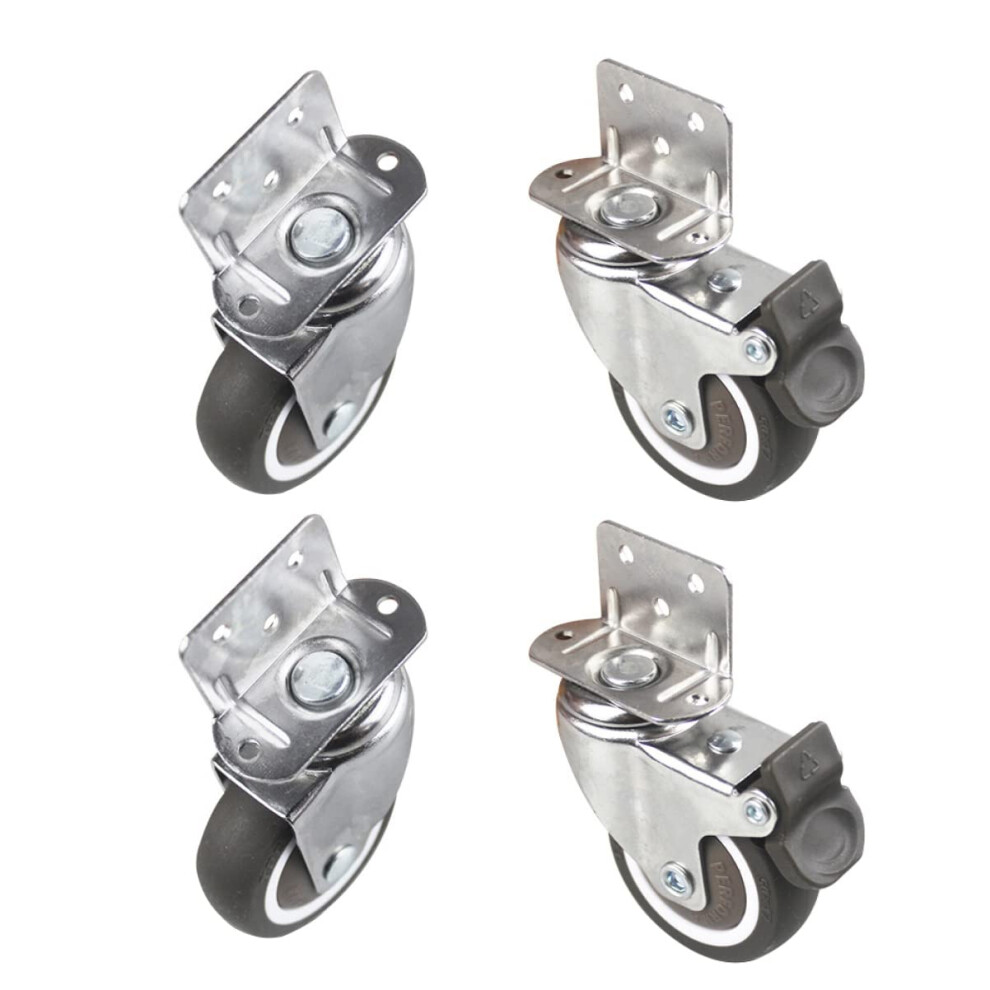 4Pcs Universal Wheels Rubber Wheels Swivel Castors Adhesive Caster 5455468169076