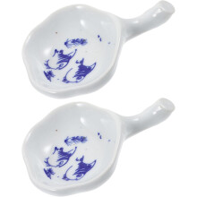 2-teiliges blau-weißes Porzellan-Tintenschalen-Set, Keramik-Kalligrafie-Tintenschale, Wasserschale, Pinselhalter