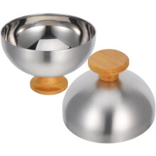 2-teiliges Grillzubehör-Set: Dampfgarer, 8,7-Zoll-Edelstahl-Kuppeldeckel, ideal zum Käseschmelzen, leicht zu verstauen