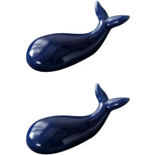 Lot de 2 supports à baguettes en céramique en forme de baleine, jolis et originaux.