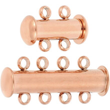2 Stück roségoldene Edelstahl-Mehrloch-Halskettenverbinder für mehrlagigen Schmuck, DIY-Halskettentrenner