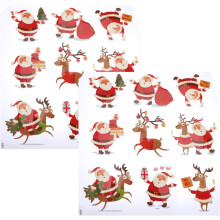 2 stuks kerststickers/applicaties voor kleding, geschikt om te strijken, voor kerstshirts, herenkleding en familiefoto's