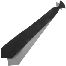 Veiligheidsdas voor heren, klassieke donkere das met knoopsluiting, geschikt voor formele gelegenheden en als uniformaccessoire.