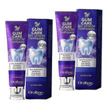 (2pcs) Bee Venom Toothpaste for Gum Restoration, Purple Teeth Whitening Toothpaste for Sensitive Teeth, Anti-plaque -Breath Fresheners 100g