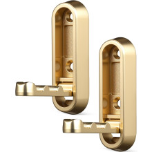 2 robuste Wandhaken zum Aufhängen von Mänteln und Schals, aus Zinklegierung mit moderner goldener Oberfläche