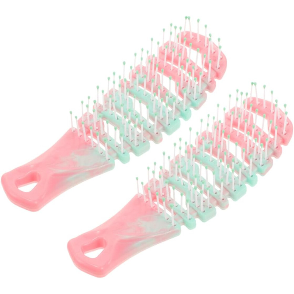 Hkhbjs Unisex 2Pcs Detangling Comb For Women Gentle Scalp Care Massage Detangler Brush Plastic Hairdressing Comb Hair Styling Tools