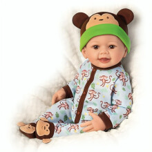 Muñeca bebé Lucas de 18" de Ashton-Drake por Linda Murray, cuerpo pesado y pelo de raíz manual