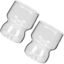 2 Kaffeetassen aus hochwertigem Borosilikatglas, hitzebeständig, Latte-Tassen, leicht zu reinigen, gefriergeeignet