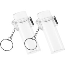 Wasserdichte Feuerzeughülle, 2-teilig, aus Kunststoff, für Reisen, als Schlüsselanhänger, tragbar, für Outdoor-Wanderungen