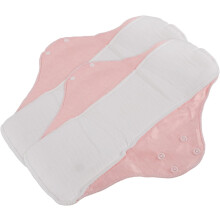 Lot de 2 serviettes hygiéniques lavables pour femmes, protège-slips réutilisables en coton avec ailettes, protections pour incontinence