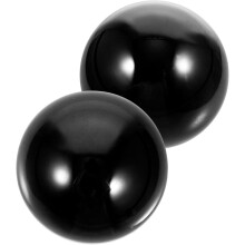 Zwarte obsidiaan kristallen bollen voor stressverlichting, 2 stuks, lichtgewicht en compact.