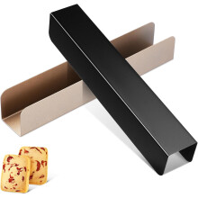 Lot de 2 moules à biscuits en acier inoxydable, en forme de U et rectangulaire, pour la cuisson