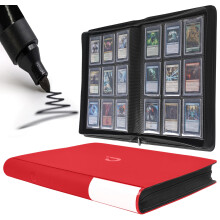 D DACCKIT Classeur Toploader, Contient 288 Toploaders - Classeur 9 Poches pour Cartes 3" x 4" - Modèle