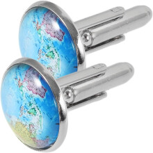 Lot de 2 boutons de manchette ronds en cuivre poli pour homme, au design élégant et polyvalent.