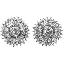 2pcs strass redondo botões de manga para camisas casamento manga pinos