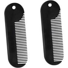 2pcs Zinc Alloy Beard Comb Sturdy and Portable Hair Styling Comb for Men Useful Beard Supply