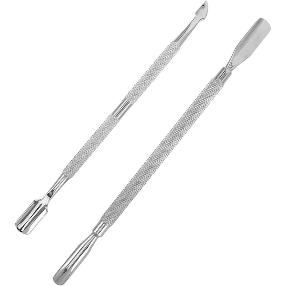 Hkhbjs 2Pcs Stainless Steel Nail Tools Cuticle Pusher Gel Nail Remover For Fingernails Toenails
