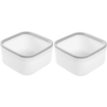 Lot de 2 mini poubelles de bureau, seaux de rangement pour déchets en polypropylène de forme compacte et d'une capacité inférieure à 4 litres.