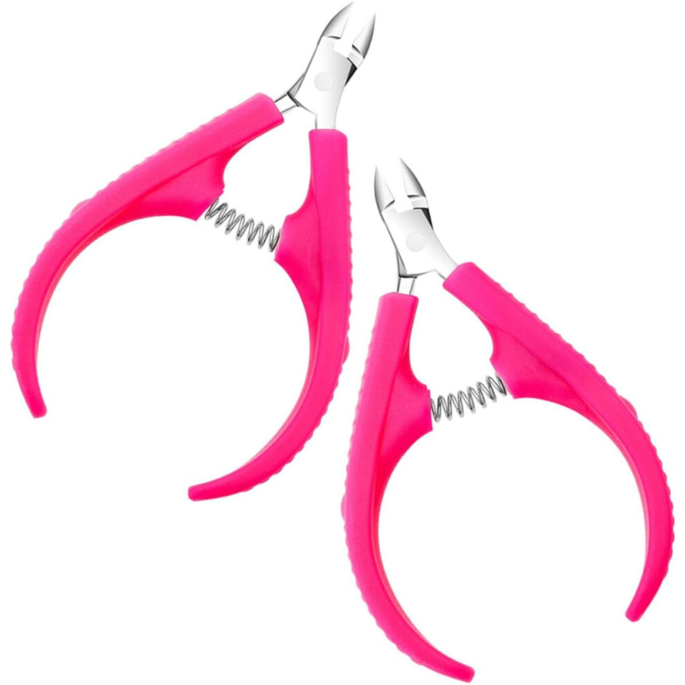 Hkhbjs 2Pcs Stainless Steel Cuticle Nipper Cuticle Trimmer Professional Nail Art Tool For Manicure And Exfoliation Treatment