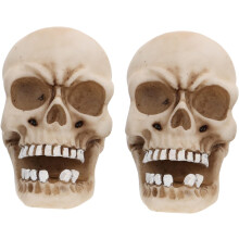 2 Stück Horror-Totenkopf-Spulenaufwickler zur Wandmontage, Schlüsselaufbewahrungsbox