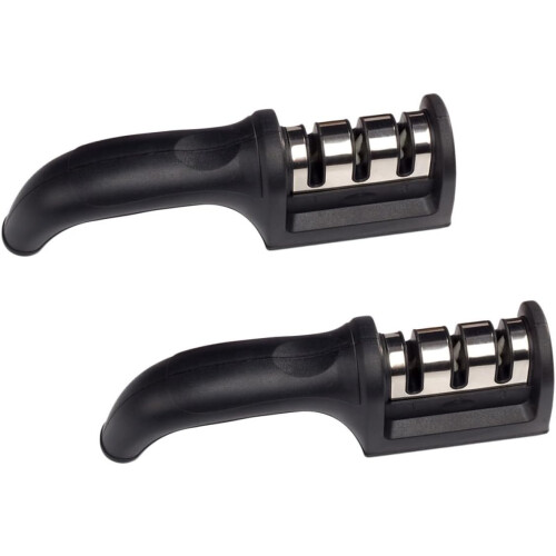 2 Pcs Practical Cutter Sharpener Set with Rounded Corners and Ergonomic Design