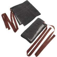 Kellnerschürzen mit verstellbarem Rückengurt, 2-teilig, mit 3 Taschen, aus schnell reinigendem Denim
