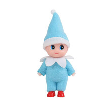 JHBEMAXS Poupées Mini Elf Kawaii Jouets en Peluche Décoration pour Enfants Adultes (Bleu)