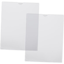 2 Stück Acryl-Papierhalter, Kartenschlitzständer zur Wandmontage