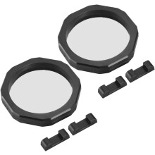 2 Stück 13 cm achteckige schwarze Rahmen zur schwebenden Präsentation von Schmuck und gepressten Blumen
