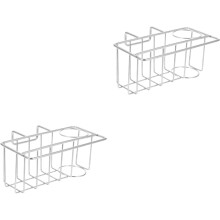 2 Stück Edelstahl-Schwammhalter, Abtropfgestell für Küchenspülen, Wandregal, multifunktional