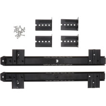 Lot de 2 glissières de tiroir en acier, silencieuses et fluides, robustes, à deux sections. Accessoires pour rails de tiroir.