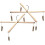 2pcs Bamboo secando rack meia cabides com 4 clipes material natural de bambu impede roupas 1