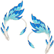 Blaue Feen-Ohrklemmen, 2 Stück (links/rechts), Clip-Ohrringe ohne Ohrloch, Accessoires für Damen, Teenager und Kostüme