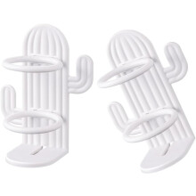 Lot de 2 supports muraux pour brosses à dents électriques avec porte-rasoirs et étagère de rangement en plastique