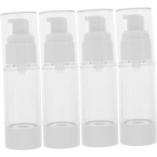 4 Stück wiederverwendbare, luftdichte Vakuumflaschen mit Pumpverschluss für Reisen, geeignet für Haarspray und Toilettenartikel