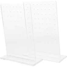 2 Stück Ohrring-Aufbewahrungsboxen aus transparentem Acryl mit Haltern und Schmuckständer