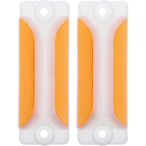 2pcs Reflective Driveway Markers 11.5x40mm Rectangular Road Delineators Double Yellow Warning Signs