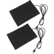 Lot de 2 tapis chauffants en résine époxy alimentés par USB pour moules de coulée, coussin chauffant portable en coton, coussin en résine noire