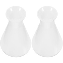 2 ks plastových laboratórnych kónických baniek s objemom 250 ml, biela farba