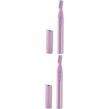2 stuks automatische wenkbrauwtrimmer, elektrische trimmer voor zachte haarverwijdering voor gezicht en nek, draagbaar make-up hulpmiddel voor vrouwen