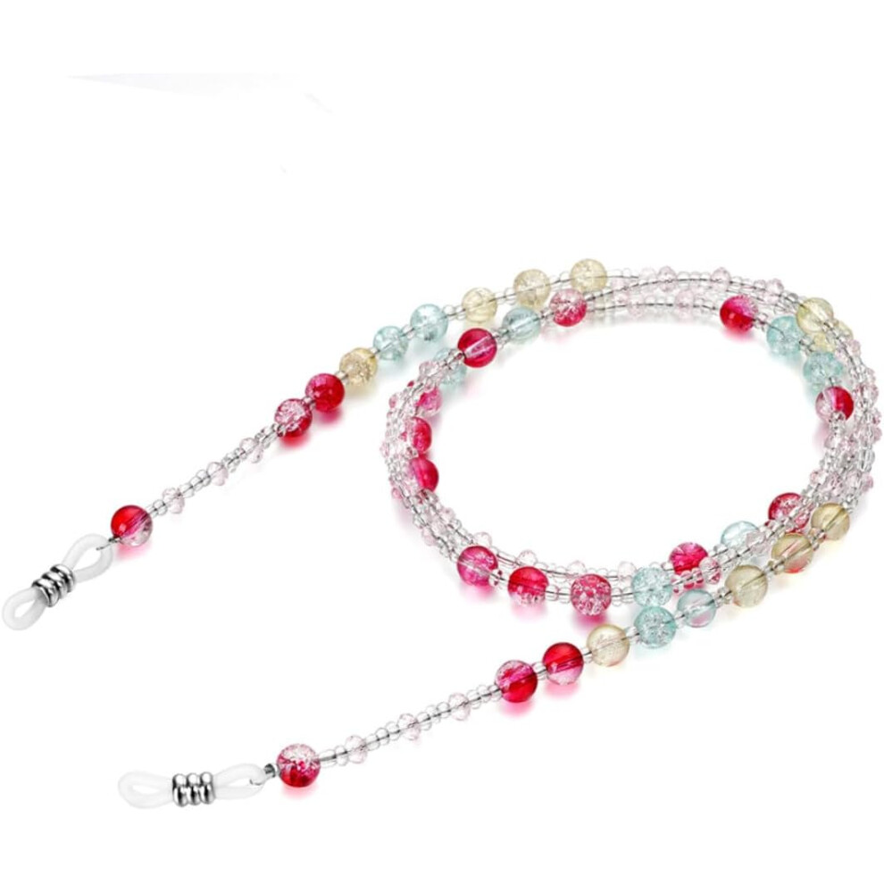 Hkhbjs 2Pcs Colorful Beaded Eyeglass Chains Strap Eyewear Holder Lanyards