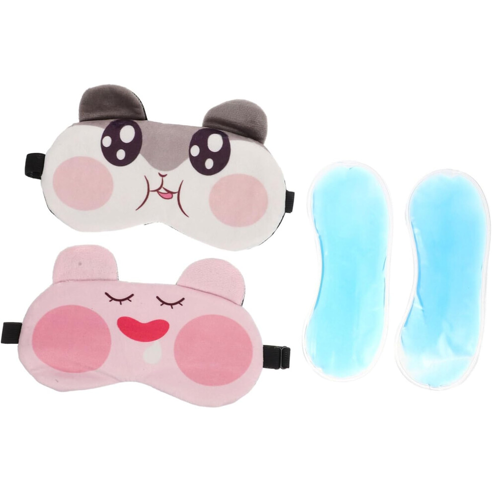 Hkhbjs 2Pcs Sleep Blackout Eye Mask Household Sleeping Cartoon Boys And Girls Lightweight Eye Cover