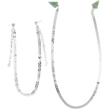 2 elegante Quastenohrringe mit Kette für Damen, verstellbar und bequem