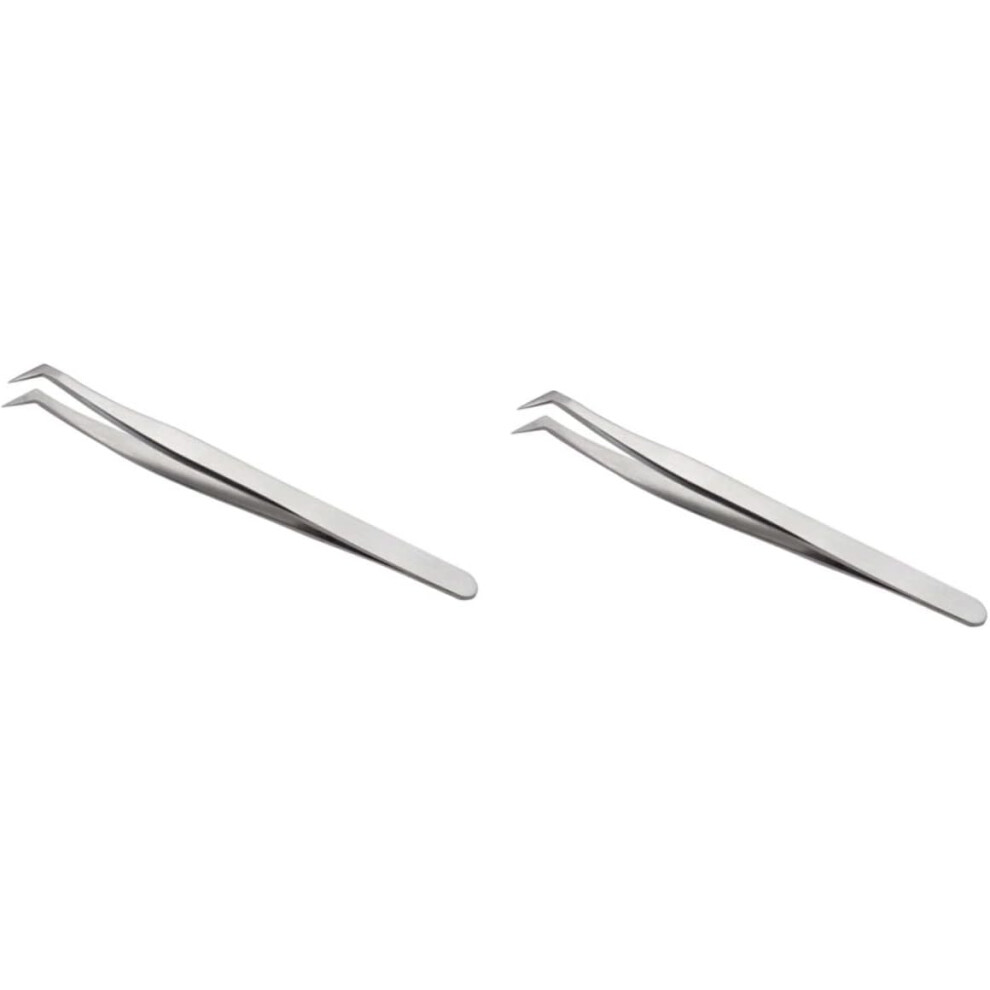 Hkhbjs 2Pcs Stainless Steel Grafting Fake Eyelashes Tweezer Applicator Makeup Tools
