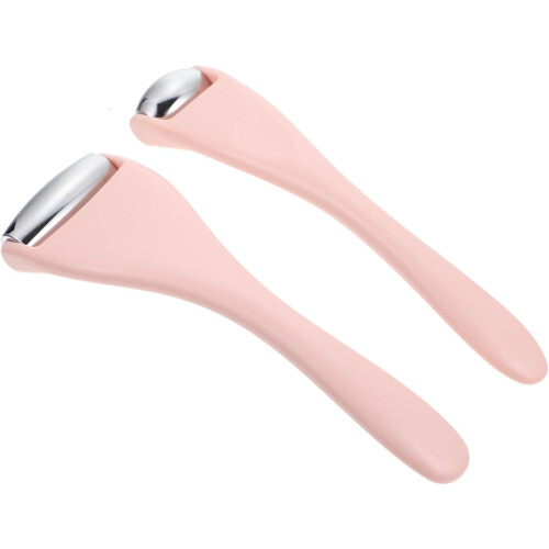 Gesichts-Eisroller-Set, 2-teilig, rosa, Gesichts- und Augenmassagegerät