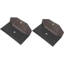 2er-Pack Geldbörsen aus PU-Leder für Damen, lange Clutch, Umschlag-Geldbeutel, wiederverwendbar, schwarz
