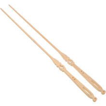 2 runde Fächerstäbe aus Holz für die Fächerherstellung, aus sicherem Holz, im archaischen Stil, geeignet