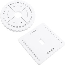 2-teiliges Flechtscheiben-Set, Perlen-, Kordel-, Webplatte, Armband- und Strickwerkzeug
